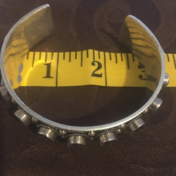 Navajo Sterling Silver & amethyst stone Bracelet - Picture 7 of 8